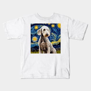 Bedlington Terrier Night Kids T-Shirt